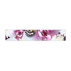 Butterflies With White And Purple Flowers  Flano Scarf (mini) by Bigfootshirtshop