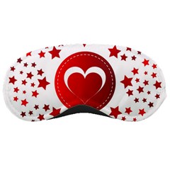 Monogram Heart Pattern Love Red Sleeping Masks by Celenk