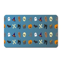 Halloween Cats Pumpkin Pattern Bat Magnet (rectangular) by Celenk