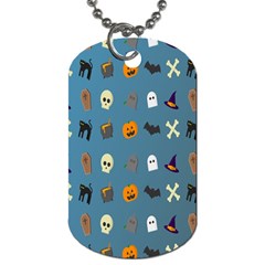 Halloween Cats Pumpkin Pattern Bat Dog Tag (one Side) by Celenk