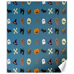 Halloween Cats Pumpkin Pattern Bat Canvas 8  X 10  by Celenk