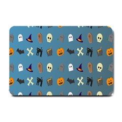 Halloween Cats Pumpkin Pattern Bat Small Doormat  by Celenk