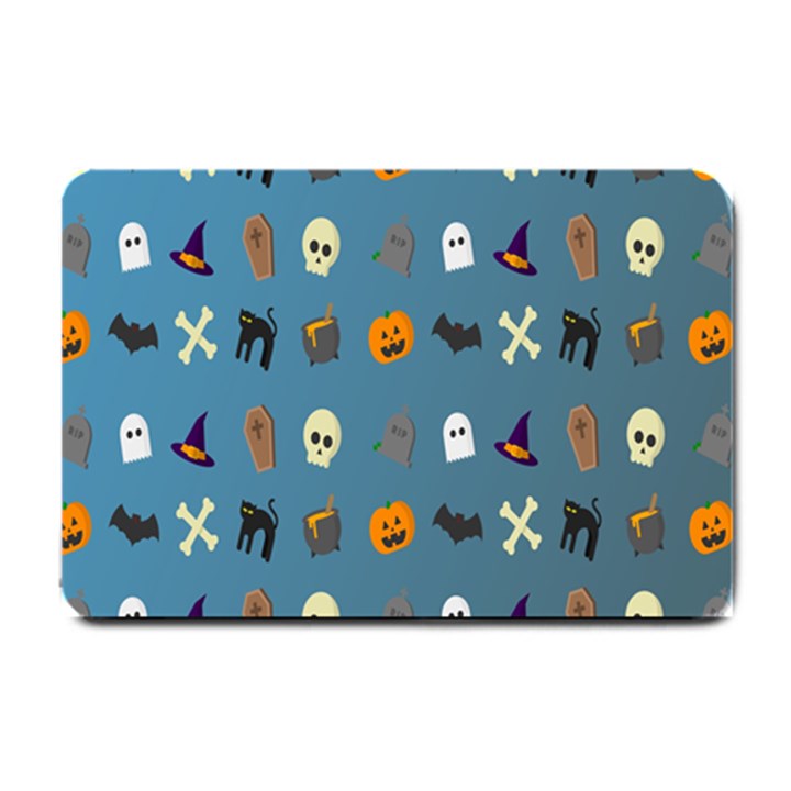 Halloween Cats Pumpkin Pattern Bat Small Doormat 