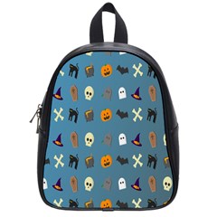 Halloween Cats Pumpkin Pattern Bat School Bag (small) by Celenk