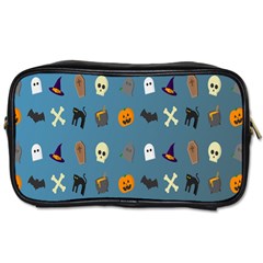 Halloween Cats Pumpkin Pattern Bat Toiletries Bags by Celenk