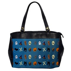 Halloween Cats Pumpkin Pattern Bat Office Handbags by Celenk