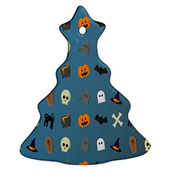 Halloween Cats Pumpkin Pattern Bat Ornament (christmas Tree)  by Celenk