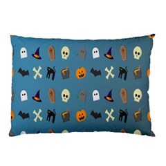 Halloween Cats Pumpkin Pattern Bat Pillow Case (two Sides) by Celenk