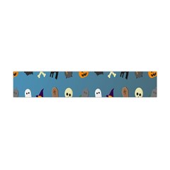 Halloween Cats Pumpkin Pattern Bat Flano Scarf (mini) by Celenk