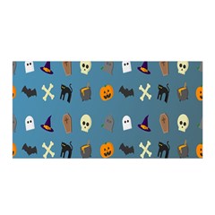 Halloween Cats Pumpkin Pattern Bat Satin Wrap by Celenk