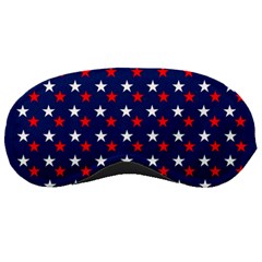 Patriotic Red White Blue Stars Blue Background Sleeping Masks by Celenk