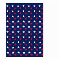 Patriotic Red White Blue Stars Blue Background Small Garden Flag (two Sides) by Celenk