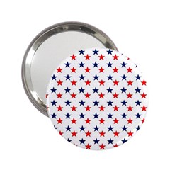 Patriotic Red White Blue Stars Usa 2 25  Handbag Mirrors by Celenk