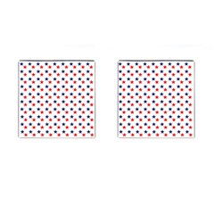 Patriotic Red White Blue Stars Usa Cufflinks (square) by Celenk