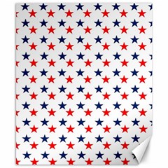 Patriotic Red White Blue Stars Usa Canvas 8  X 10  by Celenk