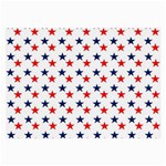 Patriotic Red White Blue Stars Usa Large Glasses Cloth (2-Side) Back