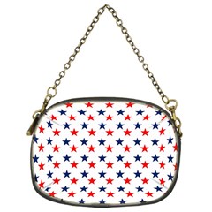 Patriotic Red White Blue Stars Usa Chain Purses (one Side)  by Celenk