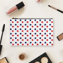 Patriotic Red White Blue Stars Usa Cosmetic Bag (medium)  by Celenk