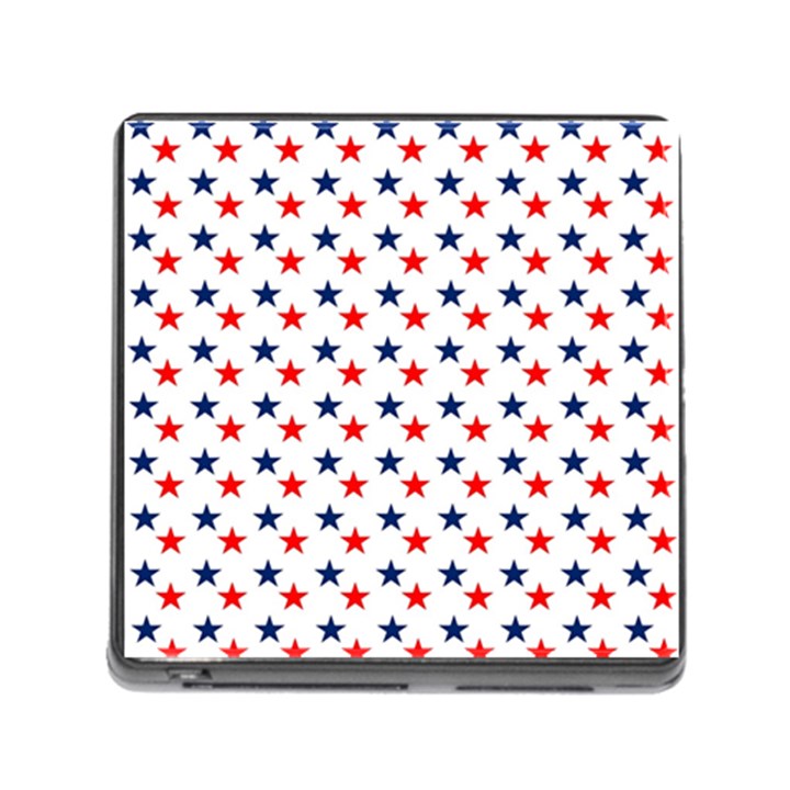 Patriotic Red White Blue Stars Usa Memory Card Reader (Square)