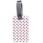 Patriotic Red White Blue Stars Usa Luggage Tags (Two Sides) Back