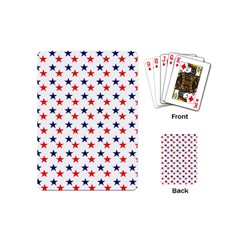 Patriotic Red White Blue Stars Usa Playing Cards (mini)  by Celenk