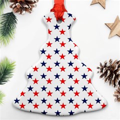 Patriotic Red White Blue Stars Usa Ornament (christmas Tree)  by Celenk