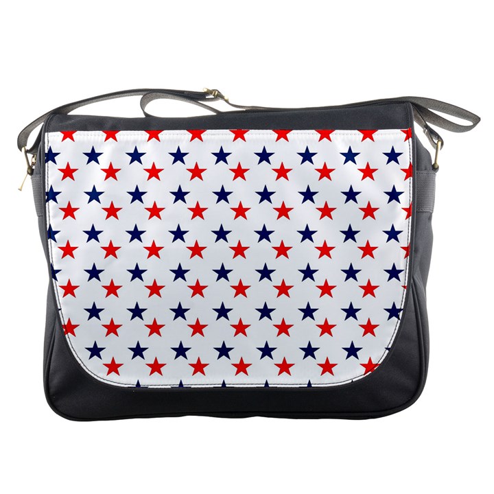 Patriotic Red White Blue Stars Usa Messenger Bags