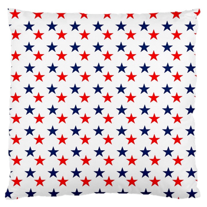 Patriotic Red White Blue Stars Usa Large Cushion Case (One Side)