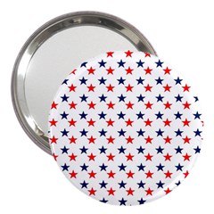 Patriotic Red White Blue Stars Usa 3  Handbag Mirrors by Celenk