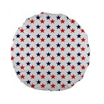 Patriotic Red White Blue Stars Usa Standard 15  Premium Round Cushions Front