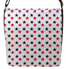 Patriotic Red White Blue Stars Usa Flap Messenger Bag (s) by Celenk