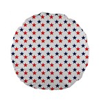 Patriotic Red White Blue Stars Usa Standard 15  Premium Flano Round Cushions Front