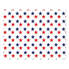 Patriotic Red White Blue Stars Usa Double Sided Flano Blanket (large)  by Celenk