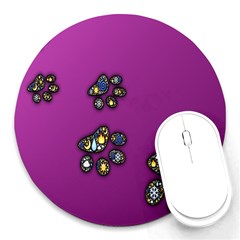 Footprints Paw Animal Track Foot Round Mousepads