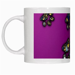 Footprints Paw Animal Track Foot White Mugs by Celenk