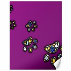 Footprints Paw Animal Track Foot Canvas 36  X 48   by Celenk