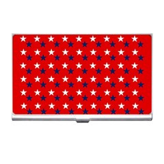 Patriotic Red White Blue Usa Business Card Holders by Celenk