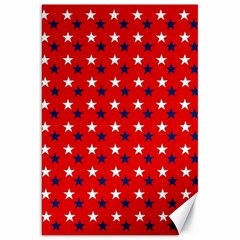 Patriotic Red White Blue Usa Canvas 20  X 30   by Celenk