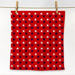 Patriotic Red White Blue Usa Face Towel by Celenk