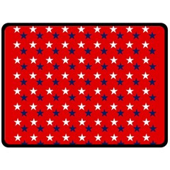 Patriotic Red White Blue Usa Fleece Blanket (large)  by Celenk