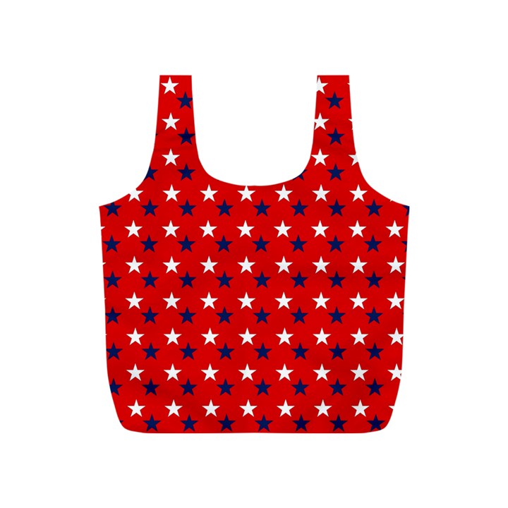 Patriotic Red White Blue Usa Full Print Recycle Bags (S) 