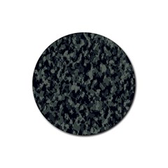 Camouflage Tarn Military Texture Rubber Coaster (round)  by Celenk