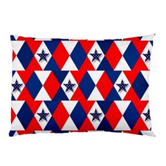 Patriotic Red White Blue 3d Stars Pillow Case by Celenk