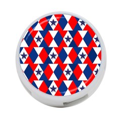 Patriotic Red White Blue 3d Stars 4-port Usb Hub (two Sides)  by Celenk