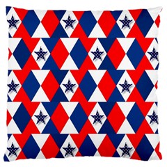 Patriotic Red White Blue 3d Stars Standard Flano Cushion Case (one Side) by Celenk