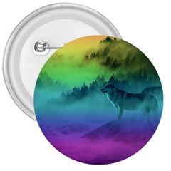 Yellowstone Wolfs Sunset 3  Buttons by PodArtist