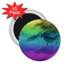 Yellowstone Wolfs Sunset 2 25  Magnets (10 Pack)  by PodArtist