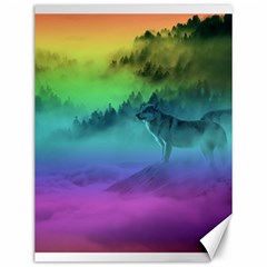 Yellowstone Wolfs Sunset Canvas 12  X 16   by PodArtist