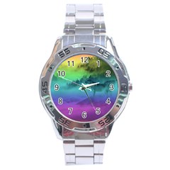 Yellowstone Wolfs Sunset Stainless Steel Analogue Watch by PodArtist