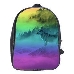 Yellowstone Wolfs Sunset School Bag (xl) by PodArtist